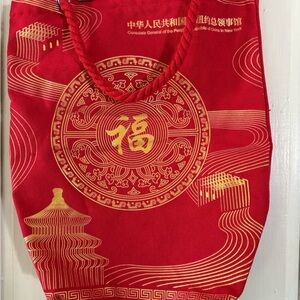 Red and Gold Tote Bag